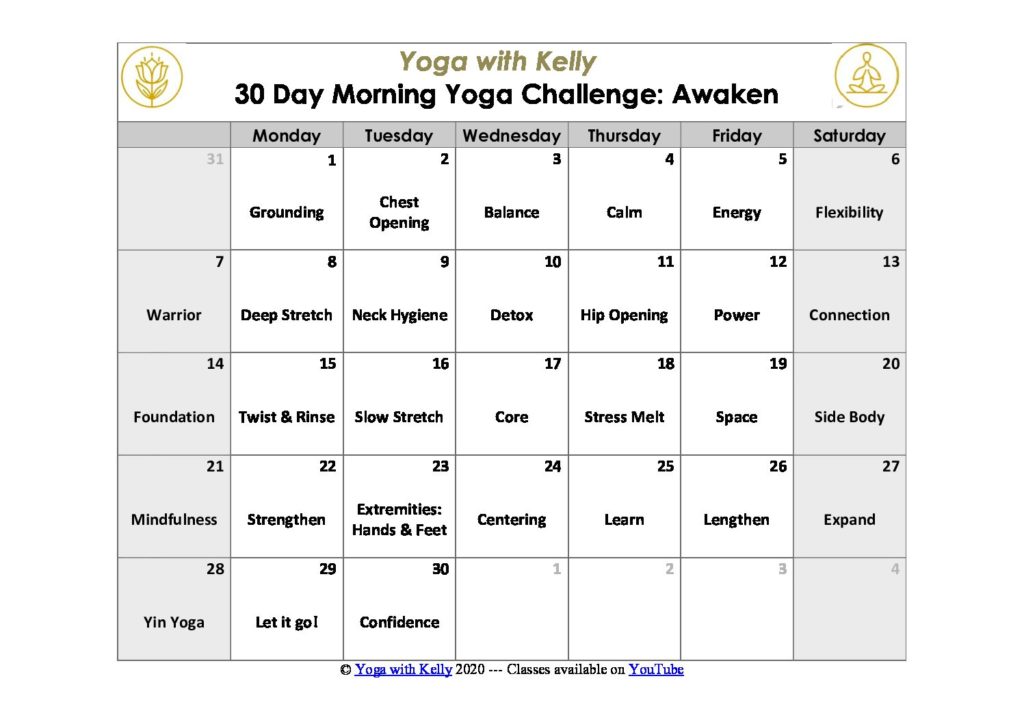 30 Day Yoga Tone Up Program - Week 1 — YOGABYCANDACE